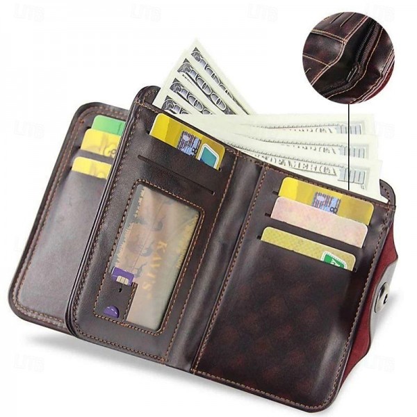 Large-capacity Tri-fold Men's Wallet,Father's Day Gift Men's Short Fashion Wallet with Magnetic Closure, Casual Design, Large Capacity Tri-fold Wallet Large-capacity Tri-fold Men's Wallet,Father's Day Gift Men's Short Fashion Wallet with Magnetic Closure, Casual Design, Large Capacity Tri-fold Wallet