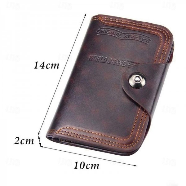 Large-capacity Tri-fold Men's Wallet,Father's Day Gift Men's Short Fashion Wallet with Magnetic Closure, Casual Design, Large Capacity Tri-fold Wallet Large-capacity Tri-fold Men's Wallet,Father's Day Gift Men's Short Fashion Wallet with Magnetic Closure, Casual Design, Large Capacity Tri-fold Wallet