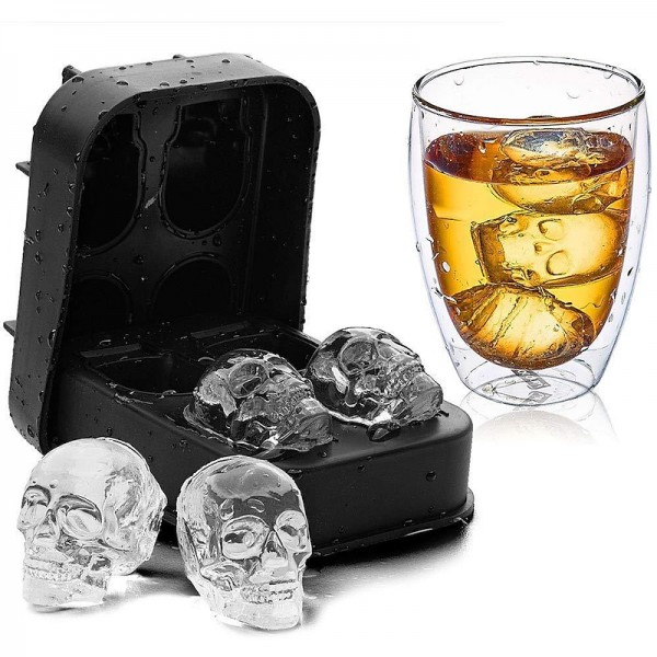 4 Ice Cube Skull Ball Skeleton Mold DIY Skull Ice Box Silicone Mold DIY Homemade for Party Bar Halloween 4 Ice Cube Skull Ball Skeleton Mold DIY Skull Ice Box Silicone Mold DIY Homemade for Party Bar Halloween