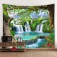 Beautiful wooden ladder waterfall scenery tapestry hanging cloth background cloth decorative cloth hanging cloth Beautiful wooden ladder waterfall scenery tapestry hanging cloth background cloth decorative cloth hanging cloth