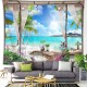 Beautiful wooden ladder waterfall scenery tapestry hanging cloth background cloth decorative cloth hanging cloth Beautiful wooden ladder waterfall scenery tapestry hanging cloth background cloth decorative cloth hanging cloth