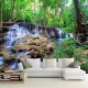 Beautiful wooden ladder waterfall scenery tapestry hanging cloth background cloth decorative cloth hanging cloth Beautiful wooden ladder waterfall scenery tapestry hanging cloth background cloth decorative cloth hanging cloth