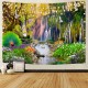 Beautiful wooden ladder waterfall scenery tapestry hanging cloth background cloth decorative cloth hanging cloth Beautiful wooden ladder waterfall scenery tapestry hanging cloth background cloth decorative cloth hanging cloth