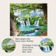 Beautiful wooden ladder waterfall scenery tapestry hanging cloth background cloth decorative cloth hanging cloth Beautiful wooden ladder waterfall scenery tapestry hanging cloth background cloth decorative cloth hanging cloth