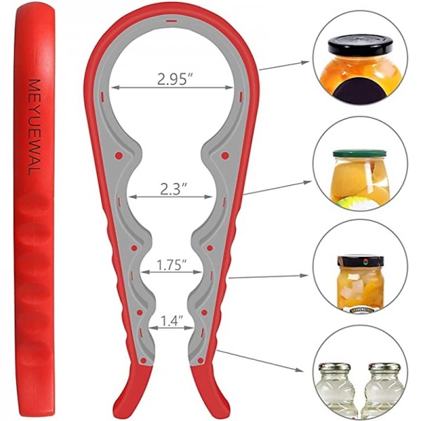 Jar Opener 5 in 1 Multi Function Can Opener Bottle Opener Kit with Silicone Handle Easy to Use for Children Elderly and Arthritis Sufferers Jar Opener 5 in 1 Multi Function Can Opener Bottle Opener Kit with Silicone Handle Easy to Use for Children Elderly and Arthritis Sufferers