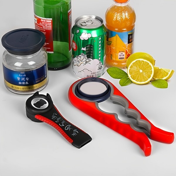 Jar Opener 5 in 1 Multi Function Can Opener Bottle Opener Kit with Silicone Handle Easy to Use for Children Elderly and Arthritis Sufferers Jar Opener 5 in 1 Multi Function Can Opener Bottle Opener Kit with Silicone Handle Easy to Use for Children Elderly and Arthritis Sufferers