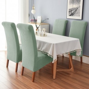 Dining Chair Covers, Stretch Chair Cover Black Green Spandex Jacquard  High back Chair Protector Covers Seat Slipcover with Elastic Band for Dining Room,Wedding, Ceremony, Banquet,Sage Green