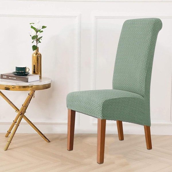 Dining Chair Covers, Stretch Chair Cover Black Green Spandex Jacquard High back Chair Protector Covers Seat Slipcover with Elastic Band for Dining Room,Wedding, Ceremony, Banquet,Sage Green Dining Chair Covers, Stretch Chair Cover Black Green Spandex Jacquard High back Chair Protector Covers Seat Slipcover with Elastic Band for Dining Room,Wedding, Ceremony, Banquet,Sage Green