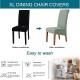 Dining Chair Covers, Stretch Chair Cover Black Green Spandex Jacquard High back Chair Protector Covers Seat Slipcover with Elastic Band for Dining Room,Wedding, Ceremony, Banquet,Sage Green Dining Chair Covers, Stretch Chair Cover Black Green Spandex Jacquard High back Chair Protector Covers Seat Slipcover with Elastic Band for Dining Room,Wedding, Ceremony, Banquet,Sage Green