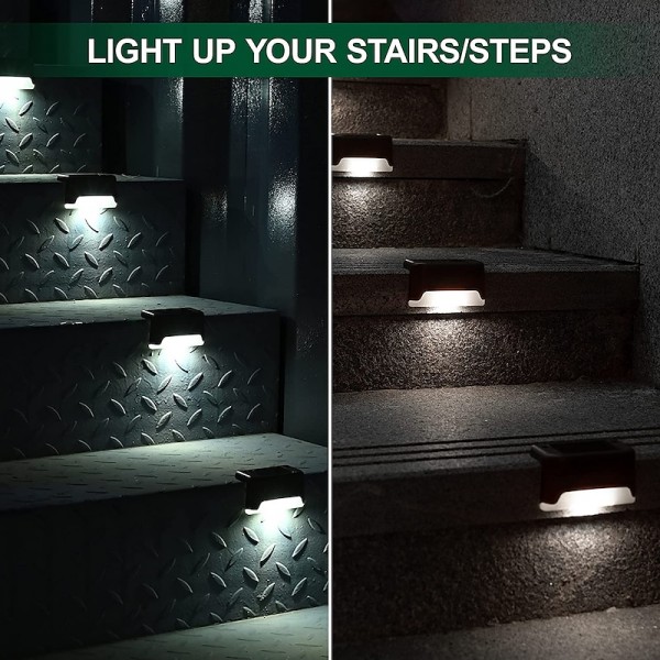 4pcs Solar Step Lights Outdoor LED Deck Stair Lights Waterproof LED for Garden Fence Step Railing Stairs Yard Patio Pathway Holiday Light 4pcs Solar Step Lights Outdoor LED Deck Stair Lights Waterproof LED for Garden Fence Step Railing Stairs Yard Patio Pathway Holiday Light