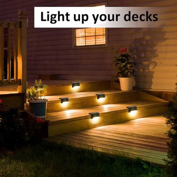 4pcs Solar Step Lights Outdoor LED Deck Stair Lights Waterproof LED for Garden Fence Step Railing Stairs Yard Patio Pathway Holiday Light 4pcs Solar Step Lights Outdoor LED Deck Stair Lights Waterproof LED for Garden Fence Step Railing Stairs Yard Patio Pathway Holiday Light