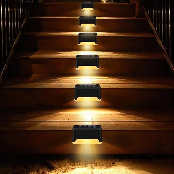 4pcs Solar Step Lights Outdoor LED Deck Stair Lights Waterproof LED for Garden Fence Step Railing Stairs Yard Patio Pathway Holiday Light 4pcs Solar Step Lights Outdoor LED Deck Stair Lights Waterproof LED for Garden Fence Step Railing Stairs Yard Patio Pathway Holiday Light