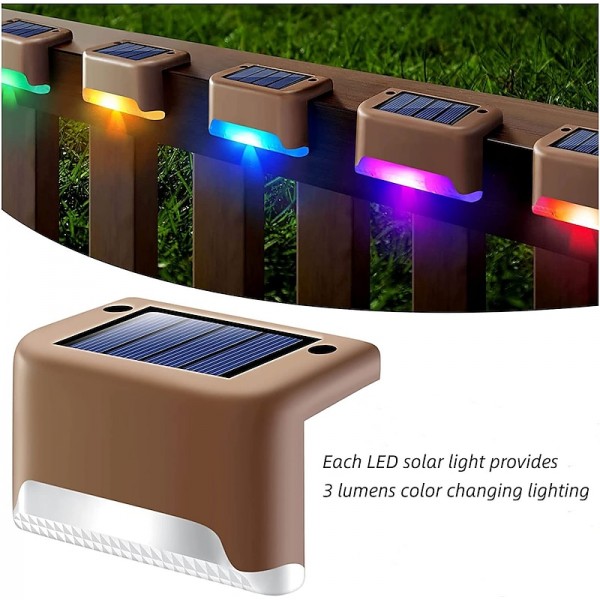 4pcs Solar Step Lights Outdoor LED Deck Stair Lights Waterproof LED for Garden Fence Step Railing Stairs Yard Patio Pathway Holiday Light 4pcs Solar Step Lights Outdoor LED Deck Stair Lights Waterproof LED for Garden Fence Step Railing Stairs Yard Patio Pathway Holiday Light
