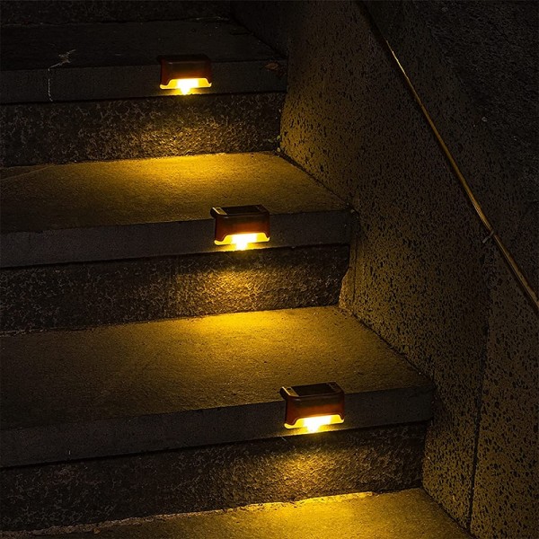4pcs Solar Step Lights Outdoor LED Deck Stair Lights Waterproof LED for Garden Fence Step Railing Stairs Yard Patio Pathway Holiday Light 4pcs Solar Step Lights Outdoor LED Deck Stair Lights Waterproof LED for Garden Fence Step Railing Stairs Yard Patio Pathway Holiday Light