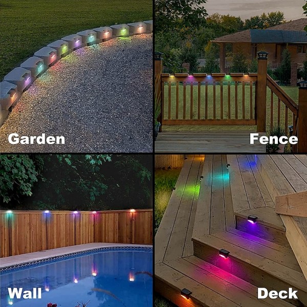 4pcs Solar Step Lights Outdoor LED Deck Stair Lights Waterproof LED for Garden Fence Step Railing Stairs Yard Patio Pathway Holiday Light 4pcs Solar Step Lights Outdoor LED Deck Stair Lights Waterproof LED for Garden Fence Step Railing Stairs Yard Patio Pathway Holiday Light