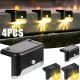 4pcs Solar Step Lights Outdoor LED Deck Stair Lights Waterproof LED for Garden Fence Step Railing Stairs Yard Patio Pathway Holiday Light 4pcs Solar Step Lights Outdoor LED Deck Stair Lights Waterproof LED for Garden Fence Step Railing Stairs Yard Patio Pathway Holiday Light