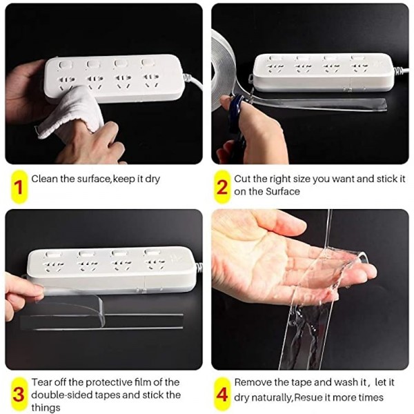 Double Sided Tape Tape Waterproof Wall Tape Reusable Heat Resistant Bathroom Home Decoration Tapes Transparent Strips Transparent Tape Poster Carpet Tape for Paste Items 3x200cm(1x79in) Double Sided Tape Tape Waterproof Wall Tape Reusable Heat Resistant Bathroom Home Decoration Tapes Transparent Strips Transparent Tape Poster Carpet Tape for Paste Items 3x200cm(1x79in)