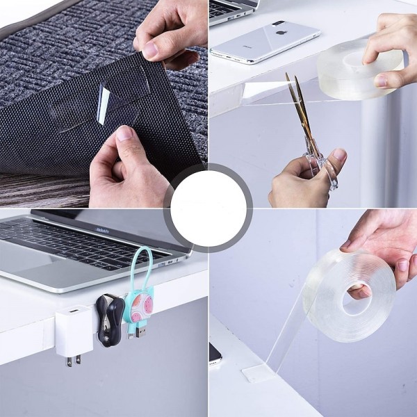 Double Sided Tape Heavy Dut, Multipurpose Removable Mounting Tape Adhesive Grip,Reusable Strong Sticky Wall Tape Strips Transparent Tape Poster Carpet Tape for Paste Items,Household Double Sided Tape Heavy Dut, Multipurpose Removable Mounting Tape Adhesive Grip,Reusable Strong Sticky Wall Tape Strips Transparent Tape Poster Carpet Tape for Paste Items,Household