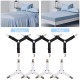 4Pcs/Set Elastic Bed Sheet Grippers Belt Fastener Bed Sheet Clips Mattress Cover Blankets Quilt Holder Textiles Organize Gadgets 4Pcs/Set Elastic Bed Sheet Grippers Belt Fastener Bed Sheet Clips Mattress Cover Blankets Quilt Holder Textiles Organize Gadgets
