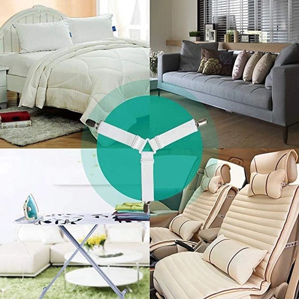 4Pcs/Set Elastic Bed Sheet Grippers Belt Fastener Bed Sheet Clips Mattress Cover Blankets Quilt Holder Textiles Organize Gadgets 4Pcs/Set Elastic Bed Sheet Grippers Belt Fastener Bed Sheet Clips Mattress Cover Blankets Quilt Holder Textiles Organize Gadgets