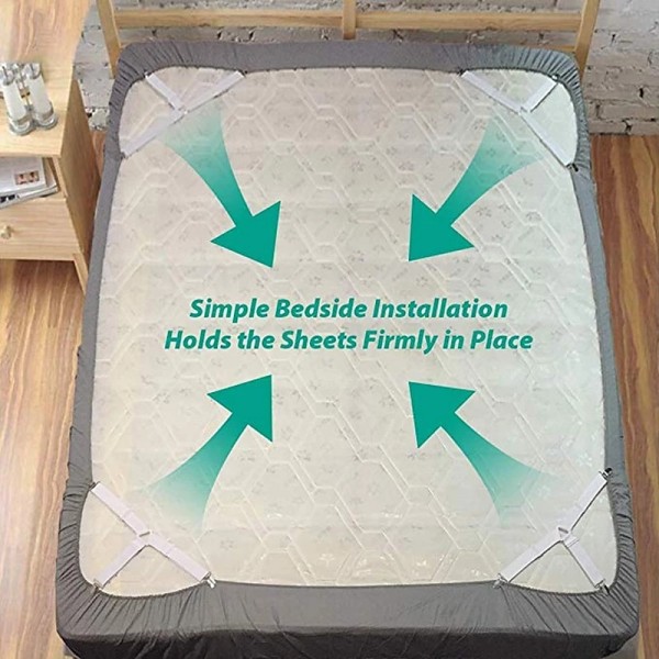 4Pcs/Set Elastic Bed Sheet Grippers Belt Fastener Bed Sheet Clips Mattress Cover Blankets Quilt Holder Textiles Organize Gadgets 4Pcs/Set Elastic Bed Sheet Grippers Belt Fastener Bed Sheet Clips Mattress Cover Blankets Quilt Holder Textiles Organize Gadgets