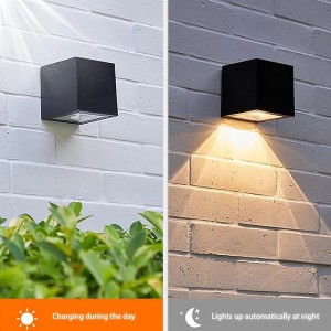 1/2pcs Solar Wall Lights Outdoor Fence Light for Garden Patio Balcony Courtyard Villa Porch Yard Decoration Atmosphere Waterproof Wall Lamp