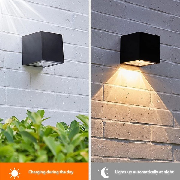 1/2pcs Solar Wall Lights Outdoor Fence Light for Garden Patio Balcony Courtyard Villa Porch Yard Decoration Atmosphere Waterproof Wall Lamp 1/2pcs Solar Wall Lights Outdoor Fence Light for Garden Patio Balcony Courtyard Villa Porch Yard Decoration Atmosphere Waterproof Wall Lamp