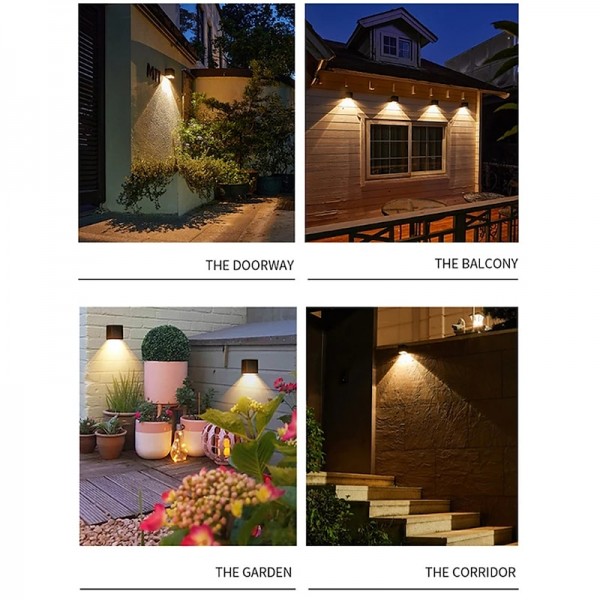 1/2pcs Solar Wall Lights Outdoor Fence Light for Garden Patio Balcony Courtyard Villa Porch Yard Decoration Atmosphere Waterproof Wall Lamp 1/2pcs Solar Wall Lights Outdoor Fence Light for Garden Patio Balcony Courtyard Villa Porch Yard Decoration Atmosphere Waterproof Wall Lamp