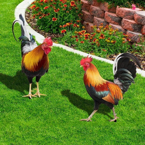 Acrylic 3d Simulation Rooster Courtyard Ground Plug Yard Art Garden Outdoor Decor Acrylic 3d Simulation Rooster Courtyard Ground Plug Yard Art Garden Outdoor Decor