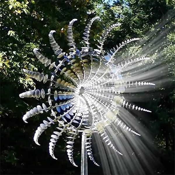 Magical Metal Garden Windmill,Kinetic Wind Spinners,Wind Sculpture for Yard 3D Outdoor Wind Kinetic Sculpture Move with The Wind - Metal Wind Spinners Suitable for Garden Terrace Lawn Yard