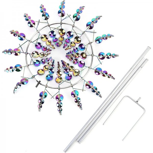 Magical Metal Garden Windmill,Kinetic Wind Spinners,Wind Sculpture for Yard 3D Outdoor Wind Kinetic Sculpture Move with The Wind - Metal Wind Spinners Suitable for Garden Terrace Lawn Yard