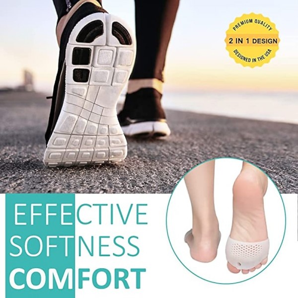 Metatarsal Pads, Gel Toe Separators, Bunion Corrector Cushion, Toe Spacers, Ball of Foot Cushions, Soft&Breathable, Idea for Mortons Neuroma, Blisters, Diabetic Feet, Hammer Toe, Rapid Pain Relief Metatarsal Pads, Gel Toe Separators, Bunion Corrector Cushion, Toe Spacers, Ball of Foot Cushions, Soft&Breathable, Idea for Mortons Neuroma, Blisters, Diabetic Feet, Hammer Toe, Rapid Pain Relief