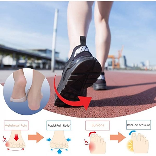 Metatarsal Pads, Gel Toe Separators, Bunion Corrector Cushion, Toe Spacers, Ball of Foot Cushions, Soft&Breathable, Idea for Mortons Neuroma, Blisters, Diabetic Feet, Hammer Toe, Rapid Pain Relief Metatarsal Pads, Gel Toe Separators, Bunion Corrector Cushion, Toe Spacers, Ball of Foot Cushions, Soft&Breathable, Idea for Mortons Neuroma, Blisters, Diabetic Feet, Hammer Toe, Rapid Pain Relief
