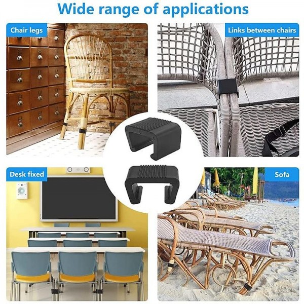 8pcs Extra Strong Connectors Garden Furniture Clips Polyrattan Furniture Clips for Lounge Set Clips Clips for Garden Furniture Set Module Outdoor Couch Patio Furniture