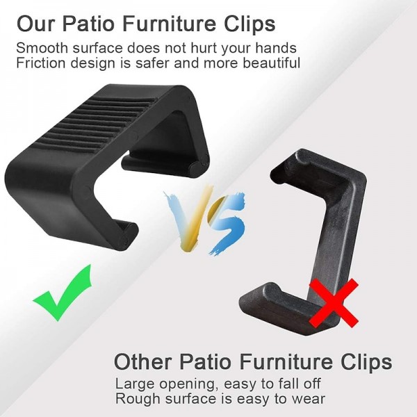 8pcs Extra Strong Connectors Garden Furniture Clips Polyrattan Furniture Clips for Lounge Set Clips Clips for Garden Furniture Set Module Outdoor Couch Patio Furniture