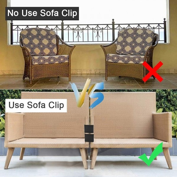 8pcs Extra Strong Connectors Garden Furniture Clips Polyrattan Furniture Clips for Lounge Set Clips Clips for Garden Furniture Set Module Outdoor Couch Patio Furniture