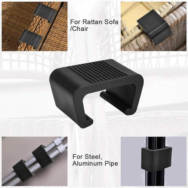 8pcs Extra Strong Connectors Garden Furniture Clips Polyrattan Furniture Clips for Lounge Set Clips Clips for Garden Furniture Set Module Outdoor Couch Patio Furniture