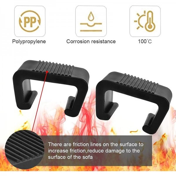 8pcs Extra Strong Connectors Garden Furniture Clips Polyrattan Furniture Clips for Lounge Set Clips Clips for Garden Furniture Set Module Outdoor Couch Patio Furniture