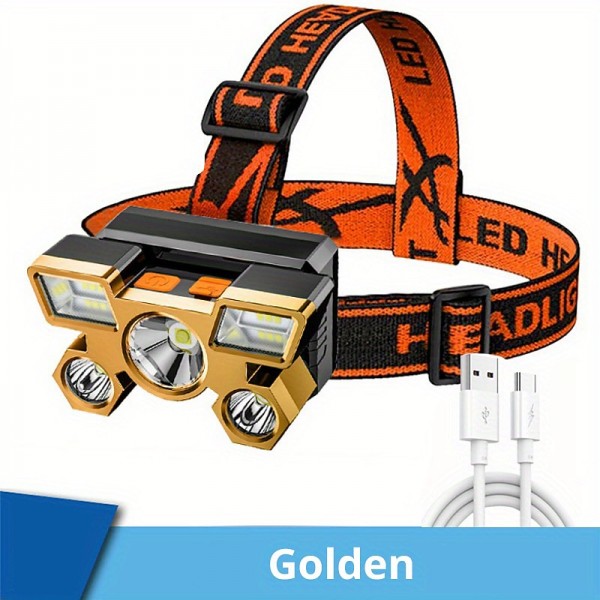 LED Headlights USB Rechargeable Waterproof LED Headlamp For Outdoor Camping Adventure LED Headlights USB Rechargeable Waterproof LED Headlamp For Outdoor Camping Adventure