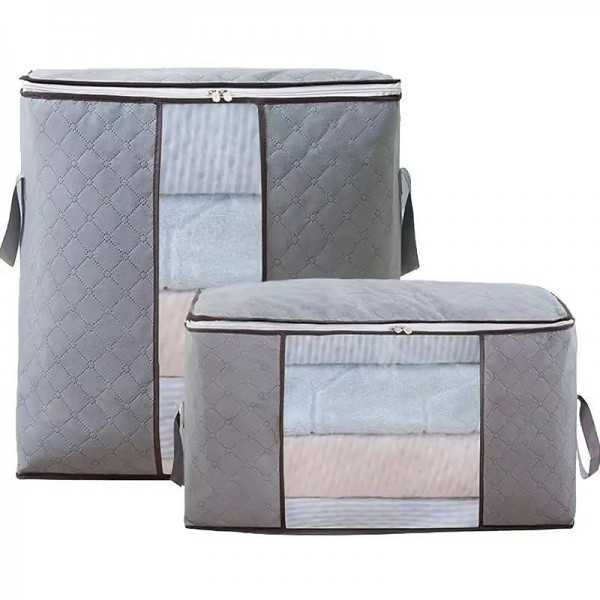 1pc Large Storage Bag Organizer Clothes Storage With Reinforced Handle, Storage Containers For Bedding, Comforters, Clothing, Closet, Clear Window, Sturdy Zippers 1pc Large Storage Bag Organizer Clothes Storage With Reinforced Handle, Storage Containers For Bedding, Comforters, Clothing, Closet, Clear Window, Sturdy Zippers