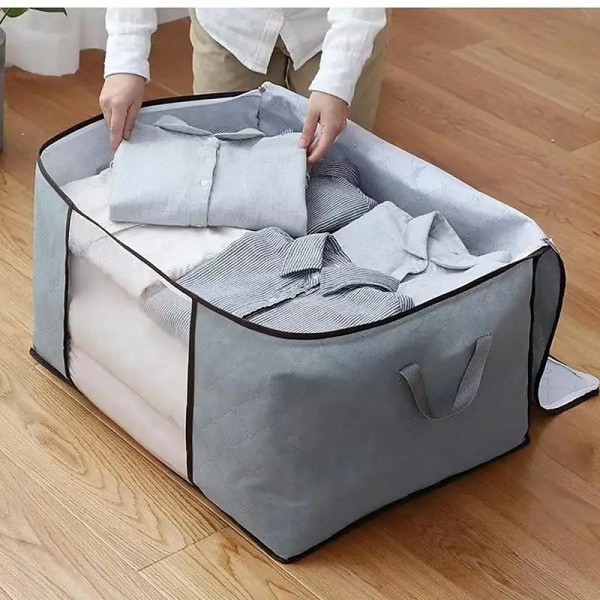 1pc Large Storage Bag Organizer Clothes Storage With Reinforced Handle, Storage Containers For Bedding, Comforters, Clothing, Closet, Clear Window, Sturdy Zippers 1pc Large Storage Bag Organizer Clothes Storage With Reinforced Handle, Storage Containers For Bedding, Comforters, Clothing, Closet, Clear Window, Sturdy Zippers
