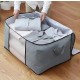 1pc Large Storage Bag Organizer Clothes Storage With Reinforced Handle, Storage Containers For Bedding, Comforters, Clothing, Closet, Clear Window, Sturdy Zippers 1pc Large Storage Bag Organizer Clothes Storage With Reinforced Handle, Storage Containers For Bedding, Comforters, Clothing, Closet, Clear Window, Sturdy Zippers