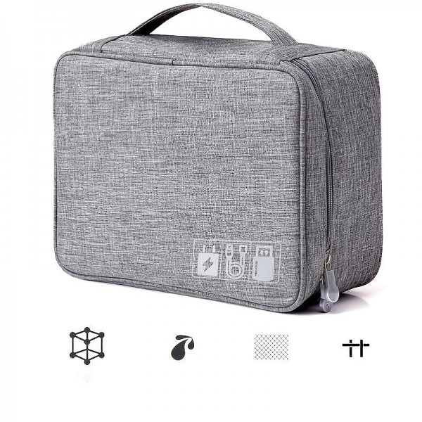 Electronics Organizer, Travel Universal Cable Organizer Bag, Waterproof Electronics Accessories Storage Cases,Charger, Phone, USB, SD Card, Hard Drives, Power Bank, Cords 9.45*7.09*3.94Inch Electronics Organizer, Travel Universal Cable Organizer Bag, Waterproof Electronics Accessories Storage Cases,Charger, Phone, USB, SD Card, Hard Drives, Power Bank, Cords 9.45*7.09*3.94Inch