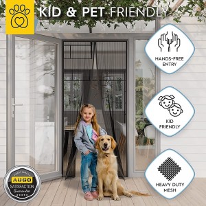 Magnetic Screen Door Portable, Fly Or Bug Screen Magnetic, Doorway Mosquito Net For Sliding Door,Garage,Patio,Kitchen,Living,Window Room,Bedroom,Bar,Pet and Kid Easy Entry