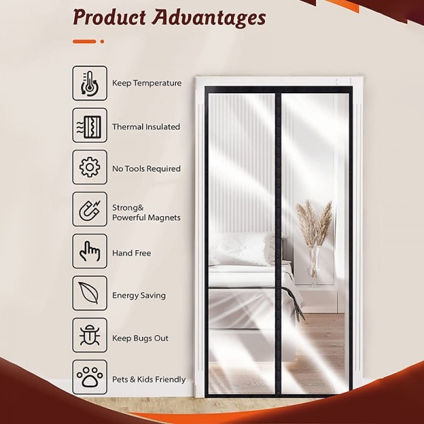 Magnetic Screen Door Portable, Fly Or Bug Screen Magnetic, Doorway Mosquito Net For Sliding Door,Garage,Patio,Kitchen,Living,Window Room,Bedroom,Bar,Pet and Kid Easy Entry Magnetic Screen Door Portable, Fly Or Bug Screen Magnetic, Doorway Mosquito Net For Sliding Door,Garage,Patio,Kitchen,Living,Window Room,Bedroom,Bar,Pet and Kid Easy Entry