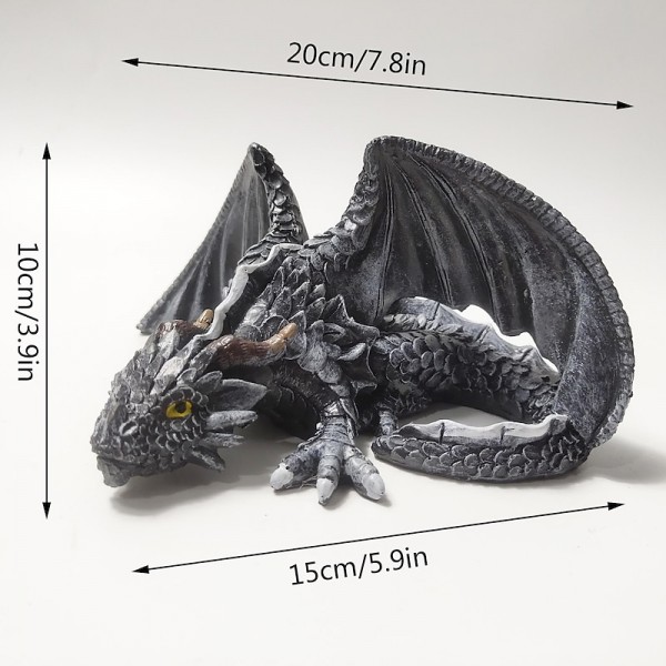 Big Squatting Dragon Sculpture, Resin Gothic Dragon Statue, Handicraft, Outdoor Decoration Big Squatting Dragon Sculpture, Resin Gothic Dragon Statue, Handicraft, Outdoor Decoration
