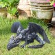 Big Squatting Dragon Sculpture, Resin Gothic Dragon Statue, Handicraft, Outdoor Decoration Big Squatting Dragon Sculpture, Resin Gothic Dragon Statue, Handicraft, Outdoor Decoration