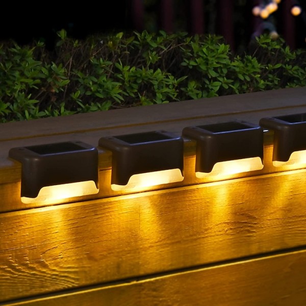 4pcs Solar Fence Lights Outdoor Waterproof Garden Light Courtyard Fence Steps Balcony Walkway Holiday Decoration Lighting Solar Night Lamp 4pcs Solar Fence Lights Outdoor Waterproof Garden Light Courtyard Fence Steps Balcony Walkway Holiday Decoration Lighting Solar Night Lamp