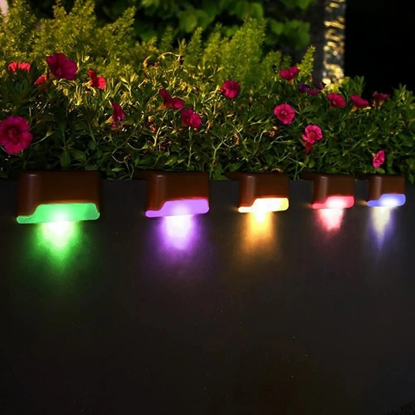 4pcs Solar Fence Lights Outdoor Waterproof Garden Light Courtyard Fence Steps Balcony Walkway Holiday Decoration Lighting Solar Night Lamp 4pcs Solar Fence Lights Outdoor Waterproof Garden Light Courtyard Fence Steps Balcony Walkway Holiday Decoration Lighting Solar Night Lamp