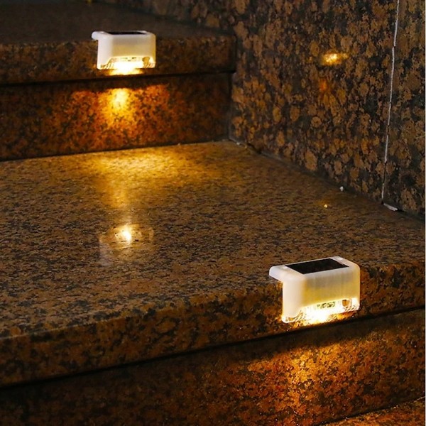 4pcs Solar Fence Lights Outdoor Waterproof Garden Light Courtyard Fence Steps Balcony Walkway Holiday Decoration Lighting Solar Night Lamp 4pcs Solar Fence Lights Outdoor Waterproof Garden Light Courtyard Fence Steps Balcony Walkway Holiday Decoration Lighting Solar Night Lamp